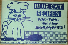 Vtg PB cookbook, Blue Cat Recipes by Castleton Vermont Women's Club, 1946 picture