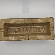 OLD ANTIQUE VINTAGE BICKERSTAFF BRICK COMPANY ADVERTISING ASHTRAY COLUMBUS GA picture