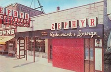 Zephyr Restaurant & Lounge Des Plaines Illinois IL Chrome c1950 Postcard picture