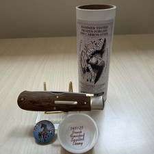 NEW GEC Great Eastern Cutlery #745125 Brush Finished Spalted Ebony Mustang picture