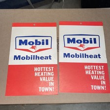 Vintage Mobil Oil Co. MOBILHEAT Oil Tank Brass Product ID Tag Home Heating Fuel picture
