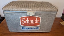 Vintage Schmidt Beer Aluminum Cooler - Cronstroms picture