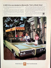 Pontiac Bonneville Original 1969 Vintage Print Ad Wall Art picture