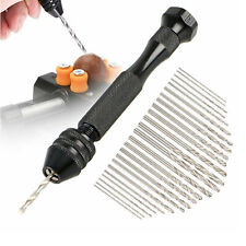 26x Pin Vise Pen Hand Twist Drill Bits Rotary Tool For Jewelry Metal Wood Repair picture