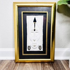Mexican Indigenous Gold Trim 3-D Tribal Mexican Man Picture Home Decor picture