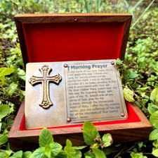 Lot Of 10 Antique Brass Morning Prayer Jesus sign plate 4.5 
