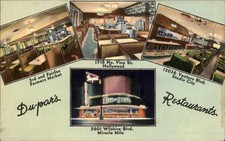 Los Angeles CA Du-Par's Restaurants D. Colapietro c1940s-50s Vintage Postcard picture