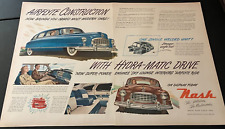 1950 Nash AirFlyte with Hydra-Matic Drive - Vintage Original Print Ad / Wall Art picture