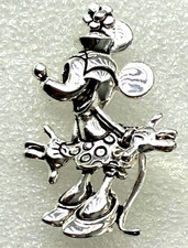Vintage 90s Disney Napier Minnie Mouse Silvertone Brooch Pin Vtg. picture