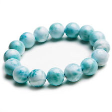 Natural Blue Larimar Gemstone Round Beads Bracelet AAA 13mm picture