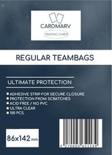 Team Bags Resealable Sleeves 100 Bags for Toploaders 86x142mm Original Packaging 81130 - New picture