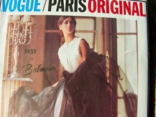 Vintage Vogue Paris Pattern  1451  BALMAIN One Piece Evening Dress Size 12 FF picture