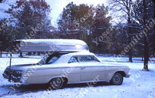 sl08 Original Slide 1964 snow Chevy Impala car 086a picture