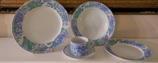 Vintage Tienshan Hydrangea Pattern Fine China (8 Five Piece Place Settings) picture