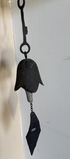 Rare Vtg Joe Ursutz Sr Bronze Flower Petal Wind Bell 17