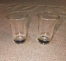 Set of 2 Clear Glass Shot Glasses 1.5 fl oz 3 in Tall 2 in Diameter picture