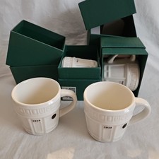 2016 Starbucks 1912 First Store Pike Place 3oz Mug Lot of 4 New With Boxes picture
