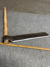 Antique Hand Forged 11-1/2” Froe Sharp And With New Hickory Handle USA picture