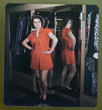 Popiel Studio NJ - Model modeling clothes - 1951 Stereo Realist slide #2975 picture