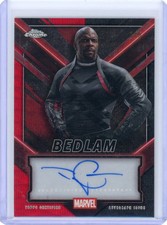 2025 Topps Chrome Deadpool Terry Crews Auto Bedlam Red Wave 1/5 picture
