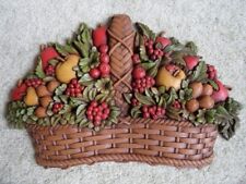 Wall Plaque Basket of Fruit and Nuts 1978 Homco Dart picture