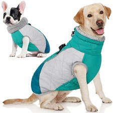 AOFITEE Dog Winter Coat for Large Dogs Bean Green Gray XL picture