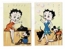 Vintage Japanese New Year Postcards Betty Boop Mickey Mouse Shueido 1930s Disney picture