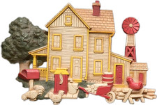 Vintage Homco 7369 A B Farmhouse Barn Plastic Wall Decorations USA 1975 picture