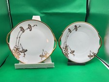 Thomas Vintage Porcelain Platter Set Gold Lily Circa 1939 picture