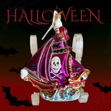 NWT 2003 CHRISTOPHER RADKO GHOSTLY GALLEON  HALLOWEEN CHRISTMAS ORNAMENT picture