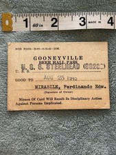 WWII 1945 USS Steelhead SS-280 Original Gooneyville Beer Hall Pass Named picture