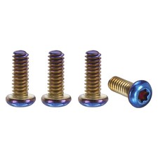4Pcs, Pocket Clip Screws T6 Torx 2-56UCN 6mm Thread Electroplated Blue picture