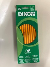 Dixon No. 2 HB Yellow Wood Pencils 20 Count Real Wood Latex-Free Eraser New picture