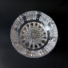 Vintage Crystal 16 Point Star Cigar Ashtray Tobacciana Collectibles Man Cave picture