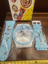 Snoopy Woodstock Wall Clock 36” Large Peanuts Quartz Blue NOS Complete picture