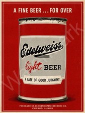 Edelweiss Light Beer V2 Metal Sign 3 Sizes to Choose From p89 picture