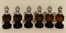 Vintage 1970s Avon Wild Country Glass Chess Pieces Lot Of Six (6) Pawns picture