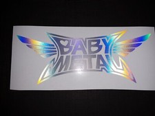 Babymetal Logo Holo Foil Silver Sticker Vinyl Decal Baby Metal Waterproof picture