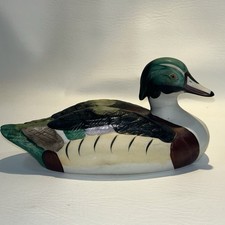 Vintage Fine Porcelain Duck Decoy Flambro Painted Mallard Duck Bird Taiwan picture
