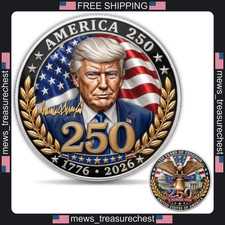 Donald Trump America 250 Challenge Coin Collectible Keepsake picture