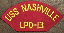 USN United States Navy CAP/JACKET PATCH - USS NASHVILLE (LPD-13) MILITARY New picture