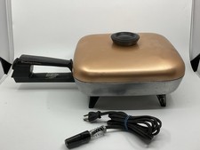 Vtg Westinghouse Electric Skillet Copper Lid Original Cord Tested Works MCM USA picture