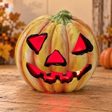 1960s Vintage Samson Imports / RELPO Japan Light-Up Jack-O’-Lantern Light picture