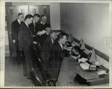 1937 Press Photo Telegraphers at Work After Supreme Court Labor Act - ney12229 picture