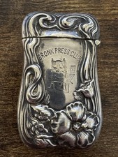 Antique Match Safe - Bronx NYC Press Club 1905 First Annual Banquet picture