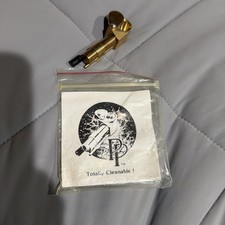 Vintage Proto Pipe Deluxe Brass Tobacco Pipe w/ 1997 Manual & Original Bag picture
