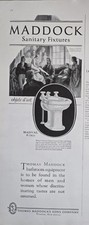 1924 Maddock Sanitary Fixtures Madval K-2831 Pedestal Bidet Toilet vintage ad picture