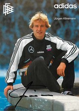Jürgen Klinsmann original autograph card DFB - approx. 11 cm x 15 cm picture