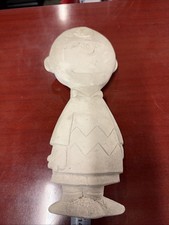 New Vintage 1980’s 14 Inch Unpainted Ceramic Charlie Brown Figurine Collectors￼ picture