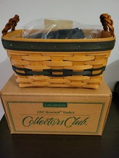 NRFB Longaberger Collectors Club 1997 Renewal Basket 3 PC Combo picture
